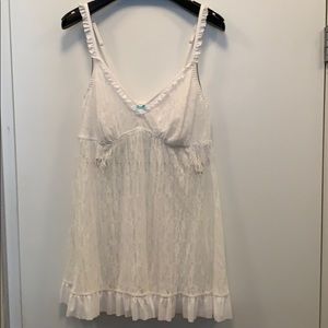 cacique White Lace Baby Doll